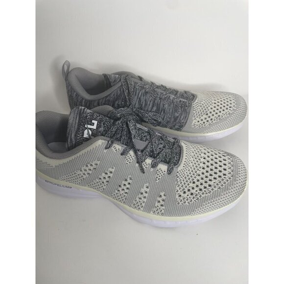 APL Techloom Pro Trainer Sneakers Pristine Heather Grey White Womens 11 42.5 New - Picture 3 of 8